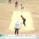 A screenshot of a video including fake players bowling and hitting on a bare cricket pitch.